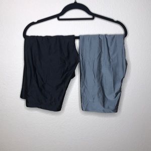 Black and silver biker shorts